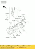 132511097HH, Kawasaki, zx750-p2 di collegamento asta kawasaki zx zxr 750 1991 1992 1993 1994 1995 1996 1997 1998 1999 2000 2001 2002, Nuovo