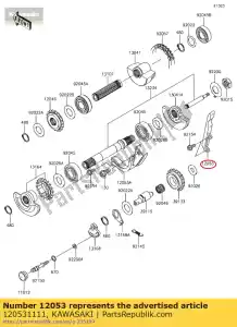 Kawasaki 120531111 chaîne de guidage, rr - La partie au fond