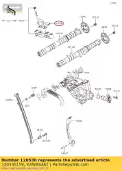 Qui puoi ordinare catena guida, upper zx600r9f da Kawasaki , con numero parte 120530159: