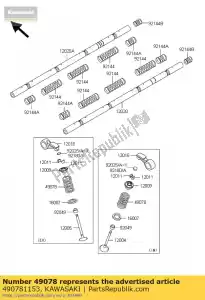 Kawasaki 490781153 zawór silnika spr??ynowego - Dół