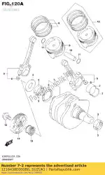 Here you can order the bearing,crk pin from Suzuki, with part number 1216438E000B0: