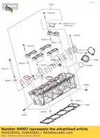 490020009, Kawasaki, válvula guia zx1000-c1h kawasaki  h2 h2r klz ninja z zx 250 300 400 900 1000 2004 2005 2006 2007 2008 2009 2010 2011 2012 2013 2014 2015 2016 2017 2018 2019 2020 2021, Novo