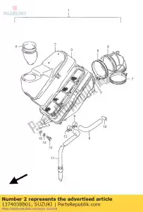 Suzuki 1374038B01 korek, filtr powietrza - Dół