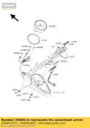 Here you can order the speedometer,mph from Kawasaki, with part number 250051637: