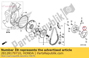 Honda 28128179710 placa, embrague de arranque si - Lado inferior