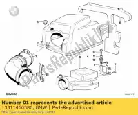 13311460386, BMW, tuyau assy bmw  1000 1984 1985 1986 1987 1988 1989 1990 1991 1992 1993 1994 1995 1996, Nouveau