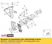 894637, Piaggio Group, up.lh condotto dell'aria. decalcomania aprilia  rxv sxv 450 2009, Nuovo