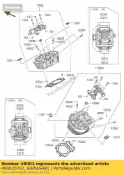 Tutaj możesz zamówić zawór prowadz? Cy od Kawasaki , z numerem części 490020707: