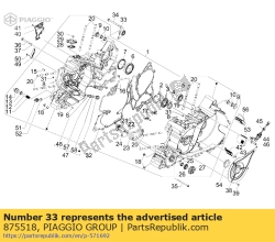 Aprilia 875518, Collier de support de tuyau d'échappement, OEM: Aprilia 875518