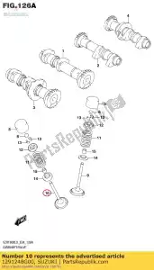 Suzuki 1291248G00 valve,exhaust - Bottom side