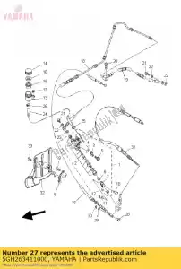 yamaha 5GH263411000 fio, freio 1 - Lado inferior