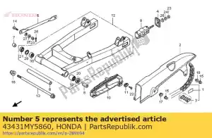 Honda 43431MY5860 arm, rr.brk.stpr - Lado inferior