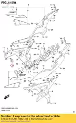 Here you can order the bracket,frame cover fr,r from Suzuki, with part number 4716023KA0: