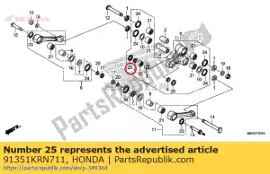 honda 91351KRN711 vedação contra poeira, 17,5x26x3 - Lado inferior