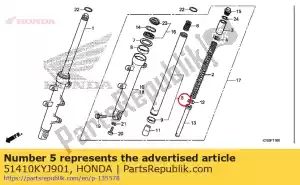 honda 51410KYJ901 tubería comp., fr. tenedor - Lado inferior