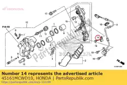 Aquí puede pedir abrazadera, sensor de velocidad cor de Honda , con el número de pieza 45161MCWD10: