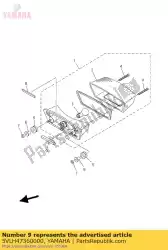 klep, staart 1 van Yamaha, met onderdeel nummer 5VLH47360000, bestel je hier online: