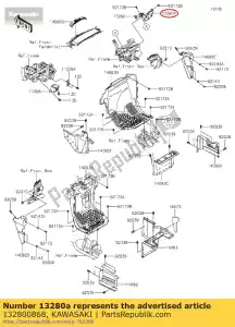 kawasaki 132800868 01 holder,ecu - Bottom side