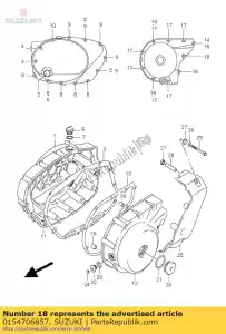 Suzuki 0154706857 boulon 6x85 - La partie au fond