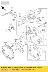 Qui puoi ordinare protezione, calibro rr klx450a8f da Kawasaki , con numero parte 550200397: