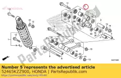 Ici, vous pouvez commander le bras sous assy., coussin auprès de Honda , avec le numéro de pièce 52465KZZ900: