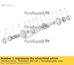 Tutaj możesz zamówić wa? Przek? Adni g?ównej z = 17 od Piaggio Group , z numerem części GU05210631: