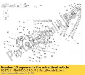 Piaggio Group 858714 rear insert - Bottom side