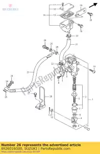 suzuki 6926016G00 guia, freio rr - Lado inferior