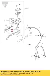 Here you can order the switch assy, front brake from Triumph, with part number T2021217: