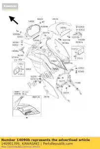 kawasaki 140901399 capot, capot intérieur, r ex500-d1 - La partie au fond
