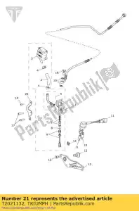 triumph T2021132 reserveonderdelenset, rempedaal - Onderkant