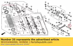 Here you can order the bolt, flange, 10x85 from Honda, with part number 90101KK6000: