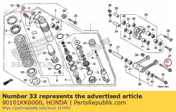 Aqui você pode pedir o parafuso, flange, 10x85 em Honda , com o número da peça 90101KK6000: