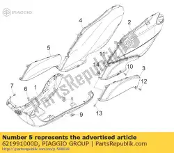 Qui puoi ordinare pannello laterale inferiore r. H. Da Piaggio Group , con numero parte 621991000D: