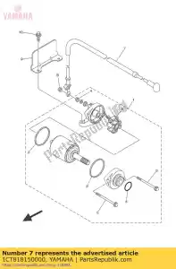 yamaha 1CT818150000 cordon, démarreur - La partie au fond