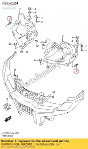 suzuki 0940908008 clipe, protetor frontal - Lado inferior