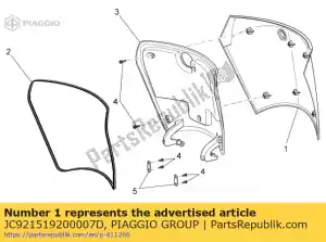 Piaggio Group JC921519200007D luva comp.door. branco - Lado inferior