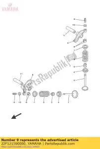 yamaha 22F121590000 tornillo, ajuste de válvula - Lado inferior