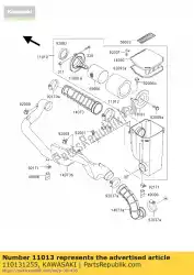 Qui puoi ordinare filtro aria-elemento kvf400-a1 da Kawasaki , con numero parte 110131255: