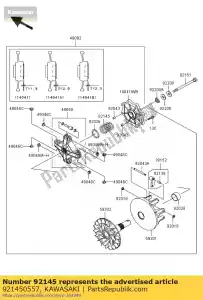 kawasaki 921450557 primavera kvf750d8f - Lado inferior