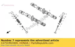 Ici, vous pouvez commander le ressort, soupape auprès de Honda , avec le numéro de pièce 14751MEJ000: