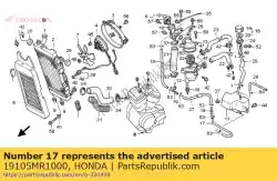 Qui puoi ordinare tubo, riserva del radiatore da Honda , con numero parte 19105MR1000: