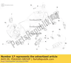 Tutaj możesz zamówić przycisk ? Asr? Od Piaggio Group , z numerem części 643130: