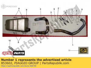 aprilia 853602 front manifold pipe - Bottom side