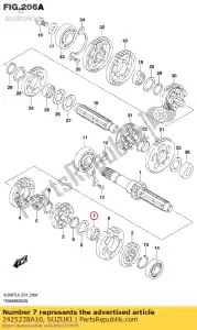 suzuki 2425238A10 bush, 6th.drive - La partie au fond