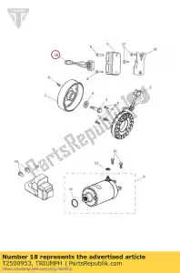 triumph T2500953 collegare il cavo dell'alternatore - Il fondo