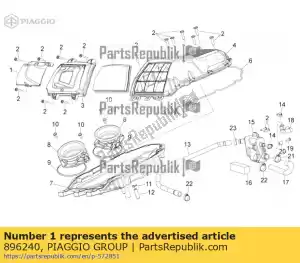 Piaggio Group 896240 caja limpiadora - Lado inferior