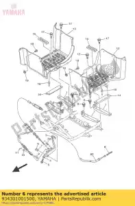 yamaha 934301001500 anel de retenção (137) - Lado inferior