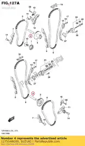 suzuki 1275548G00 shaft,idler - Bottom side