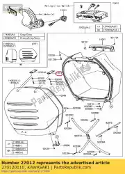 Aqui você pode pedir o gancho, lh zg1400a8f em Kawasaki , com o número da peça 270120110: